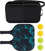 Pickle Ball Rackets - Comfortable Grip Pickle Ball Racket Set with Portable Bag - Sports Equipment for Daily Training Family Entertainment