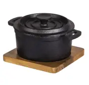 Davis & Waddell Fine Foods Cast Iron Pot with Trivet Dutch Oven Cooking Pot