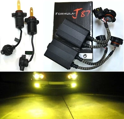 LED M10 Canceler PS24W 5202 H16 3000K Yellow Two Bulb Fog Light Replace Upgrade