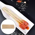 100 x BBQ Natural Bamboo Barbecue Skewers for Fruit Kabob 14" Length