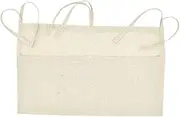 KOMBIUDA Beige Linen Hanging Storage Bag Organizer Diaper Pouch for Room Kindergarten Sturdy Cotton Organizer Bag