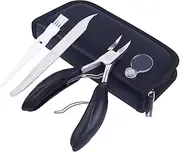 MUSISALY 1 Set Nail Clipper with Dead Skin Scissor Nail Pliers for Manicure Ergonomic Design for Easy Trimming for Home Salon Use Black