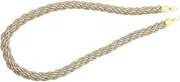 ASAKKURA Jute Queue Line Barrier Rope with Hooks Durable and Reliable Crowd Control Theaters Celebrations and Events Elegant Twisted Rope for Queue Management and Decoration