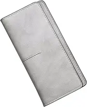 [HSHTTKL] Minimalist Card Holder Leather Wallet Large Capacity Long Slim Purse Clutch Fashion Coin Pouch Vintage Thin Design Elegant Design for Girls Ladies Coin Pocket