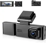 Car DVR Dash Cam 4K 5.8Ghz WiFi 3 Cameras Front/Cabin/Rear Cam GPS Night Vision 24H Parking Monitor WDR Night Vision(C34,64G)