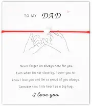 [Siopue] Daddy Dad Fathers Day Presents for Men Dad Father Birthday Gift from Son Daughter To My Dad Bracelets for Daddy Father Gifts for Dads Long Distance Relationship Bracelet for Bonus Dad Retirement Presents