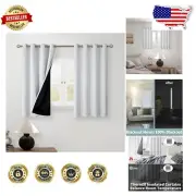 Greyish White 54" Blackout Curtains - Noise Reducing Grommet Panels (2 Pack)