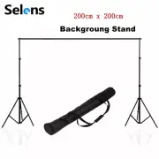 2x2m Photography Studio Screen Backdrop Background Support Stand Hold Kit