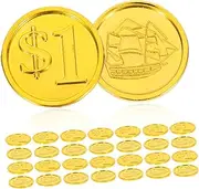 KOMBIUDA Pcs Boys and Girls Toys Pirate Game Currency Carnival Props Party Decorations Treasure Hunt Supplies Lightweight Coin Props