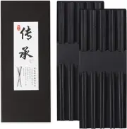 10 Pairs Fiberglass Chopsticks, Reusable Alloy Chop Sticks Non-Slip Chopsticks,
