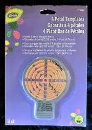 2ct 4 Petal Templates Small LoRan/Dritz #PT-SM1 Durable Plastic Sewing Quilting