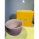 二手 有盒 LE CREUSET 瓷器小烤皿150ML 紫羅蘭色 點心碗 餐盤 烤布蕾用 烤蛋糕皿