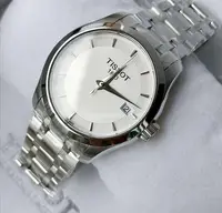 在飛比找Yahoo!奇摩拍賣優惠-TISSOT Couturier 白色面錶盤 銀色不鏽鋼錶帶