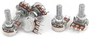 Aexit 6pcs (Potentiometer) B50K 50K ohm 3 Terminals 5mm Dia Rotating Shaft Linear (75ry424qf31) Taper Potentiometers