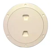 BECKSON 6" SMOOTH CENTER SCREW OUT DECK PLATE BEIGE 6.5" CUT