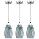 3 Pack 1 Light Indoor Mini Hanging Kitchen Island Pendant Lamps Polished Nick...