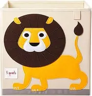 3 Sprouts Toy Storage Organizer: Toy Box Cube Organizer for Playroom, Nursery - Foldable Storage Bin - Lion