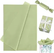 Whaline 100 Sheet Sage Green Tissue Paper Bulk for Gift Wrapping, DIY Art Craft, Birthday, Baby Shower, Wedding - 13.7 x 19.6 Inch