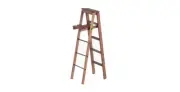 Dollhouse Miniature Stepladder - 5" -stained and ready to go 1:18 Scale