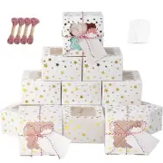 36pcs Christmas Cookie Boxes with Window，4x4x2.5in Bakery Boxes for Cookies X...
