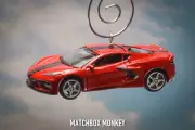 Torch Red 2020 Mid-Engine Chevy Corvette C8 Custom Christmas Ornament Adorno