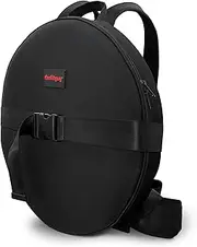 THEFITGUY Gym Weight Plate Backpack for Weighted Pushups, Calf Raises, Squats, Wear on Back or Front, Fits Up to 17.5” Diameter, 2.5” Thick Plate, Padded Straps & Securing Buckles – For Home and Gym