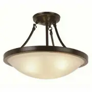 Trans Globe Lighting 6210 Halley 3 Light 15"W Semi-Flush Bowl - Bronze