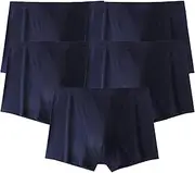 [Maiyifu-GJ] Men's Breathable Support Flat-Angle Underpants Cotton U-Shaped Pouch Underwear Solid Color Soft Boxer Briefs
