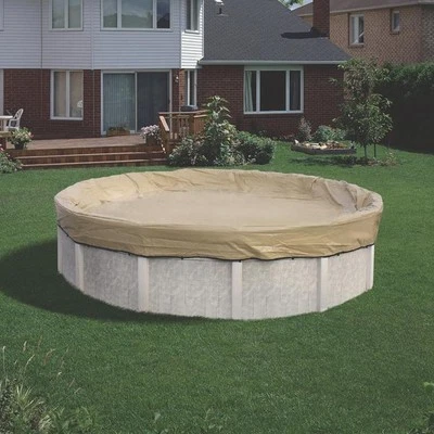 GLI 16x32 Oval Above Ground Pool Winter Cover, 20 Year Warranty, Tan (AL1632OV4)