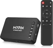 4K Media Player, MYPIN HDMI Media Player Read USB drive/SD card with HD HDMI/AV/VGA Output for RMVB/MKV/JPEG etc with Remote Control, HA0058