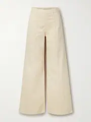 [Ulla Johnson] Ulla Johnson - The Bianca Paneled High-rise Wide-leg Jeans - Cream - 25 25 Cream