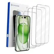 iPhone 15 Screen Protector 3 Pack, Glass Screen Protector for iPhone 15 [Easy