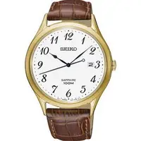 在飛比找Yahoo!奇摩拍賣優惠-SEIKO 精工 古典簡約三針石英錶-金x咖啡7N42-0F