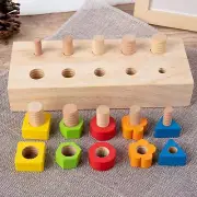 Montessori Wood Nuts and Bolts Board Toy for 2 Years Old + Multifunctional