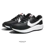 NIKE 慢跑鞋 WMNS WAFFLE DEBUT 黑白 拼接 麂皮 休閒鞋 女 (布魯克林) DH9523-002