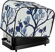 Blue Coral Print 2 Slice Toaster Cover Fingerprint Bread Maker Protectors,Kitchen Small Appliance Dust Cover