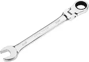uxcell 18mm Flex-Head Ratcheting Combination Wrench Metric 72 Teeth 12 Point Rachet Box Ended Spanner Tools, Cr-V