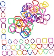 Totority 100 Pcs Geometric Buckle Chain Connecting Rings Rings Links for Crib Geometric Chain Buckle Links Learning Random Shape B Plastic