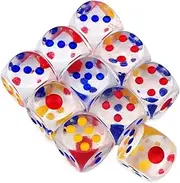 TX GIRL 10PCS/Lots Crystal Casino Dice Cubes 6 Side 16mm Clear Dices Fun Board Game for Bar KTV Entertainment Game Dice (Color : Clear)
