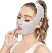 V Face Masks, Reusable V-Line Mask, Face Slimming Belt for Double Chin and Saggy Face Skin, AB, Medium
