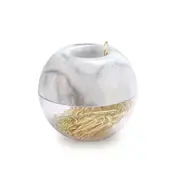 Gold Paper Clips in Elegant netic Marble White Clip Holder, 28mm, 100 Clips per Box
