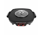 Hot Pot BBQ Oven Smokeless Barbecue Pan Grill Hotpot Machine - 2 in 1