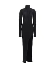 Ann Demeulemeester Cyntia High-Neck Knitted Dress S,XS Black