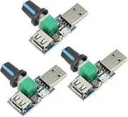 3Pcs 5W USB Fan Volume Speed Stepless Governor Module USB Speed Controller DC 5V USB Male Input DC4-12V To 2.5-8V