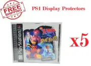 5 Sony PlayStation 1 PS1 Video Game Clear Plastic Protective Protection Cases