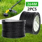 1/2X Black Trimmer Line Spiral Twist String 2.7MM x 264M Whipper Snipper Cords