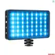 便攜式 RGB 視頻燈 LED 補光燈面板 3000K-8500K 可調光 12 種燈光效果 CRI97+ 內置電池,帶