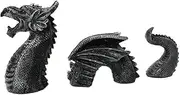 MAYAGU Large Dragon Gothic Garden Decor Statue Castle Moat Lawn Statue Garden Sculptures Statues Outdoor Yard Garden Figurine (Black)