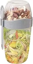 Cereal and Milk to Go Container, Double Layer Yogurt Container, Oats Container Cereal and Milk Sturdy Construction for School Outdoor Picnics Travel