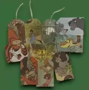 Ephemer Gift Tags Jungle Book (Pack 10) Upcycled Homemade Disney